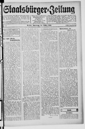 Staatsbürger-Zeitung on Mar 30, 1919
