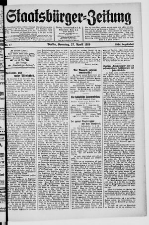 Staatsbürger-Zeitung vom 27.04.1919