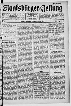 Staatsbürger-Zeitung vom 14.09.1919
