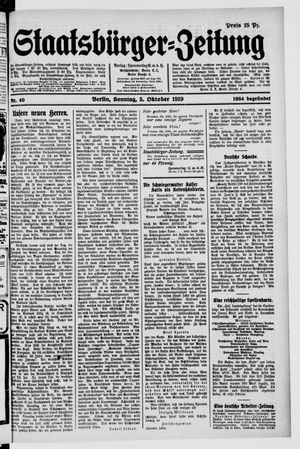 Staatsbürger-Zeitung vom 05.10.1919