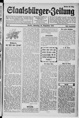 Staatsbürger-Zeitung vom 21.12.1919