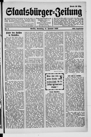 Staatsbürger-Zeitung vom 11.01.1920