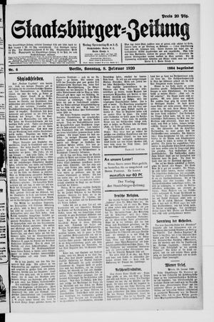 Staatsbürger-Zeitung on Feb 8, 1920