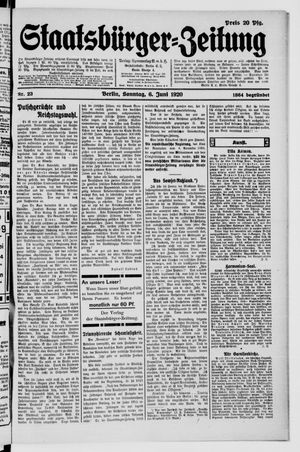 Staatsbürger-Zeitung on Jun 6, 1920