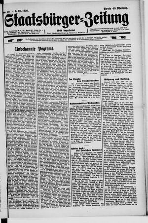 Staatsbürger-Zeitung vom 05.12.1920