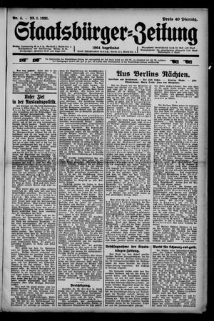 Staatsbürger-Zeitung vom 23.01.1921