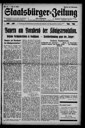 Staatsbürger-Zeitung on Mar 13, 1921