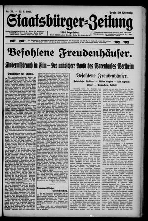 Staatsbürger-Zeitung vom 22.05.1921