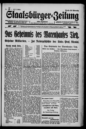 Staatsbürger-Zeitung vom 17.07.1921