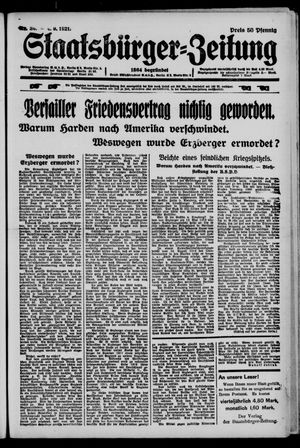 Staatsbürger-Zeitung vom 04.09.1921