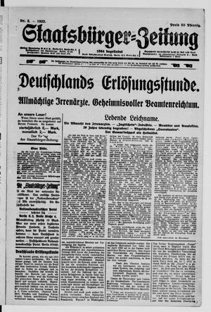 Staatsbürger-Zeitung vom 08.01.1922