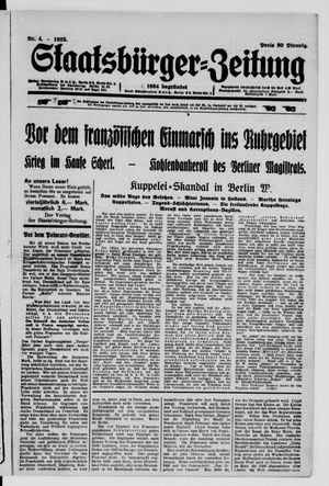 Staatsbürger-Zeitung vom 22.01.1922