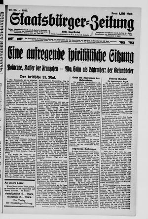 Staatsbürger-Zeitung vom 14.05.1922