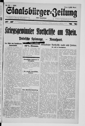 Staatsbürger-Zeitung vom 18.06.1922