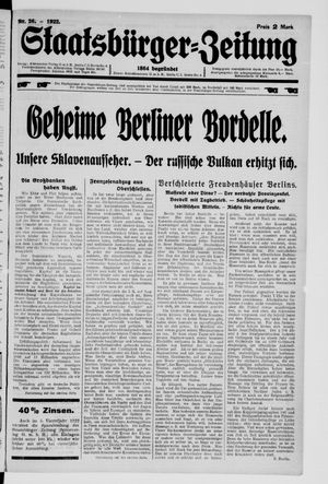 Staatsbürger-Zeitung vom 25.06.1922
