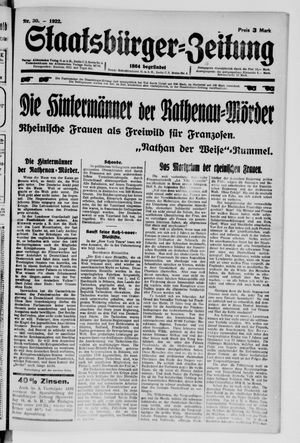 Staatsbürger-Zeitung vom 23.07.1922