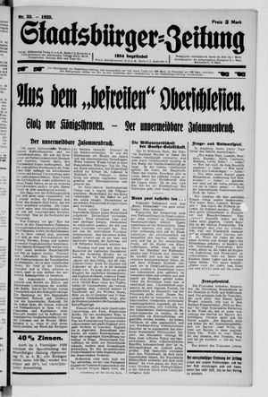 Staatsbürger-Zeitung vom 06.08.1922