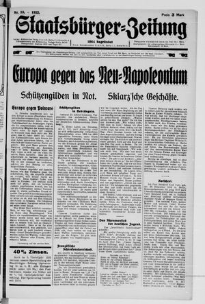 Staatsbürger-Zeitung vom 13.08.1922