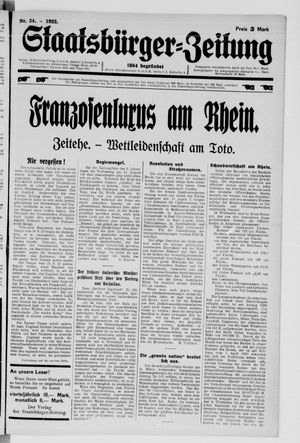 Staatsbürger-Zeitung vom 20.08.1922