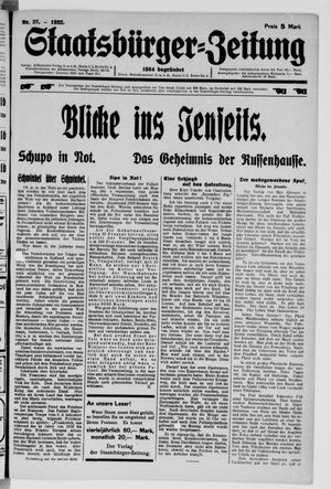 Staatsbürger-Zeitung vom 10.09.1922