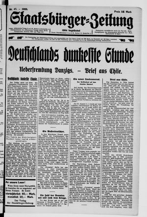 Staatsbürger-Zeitung vom 19.11.1922