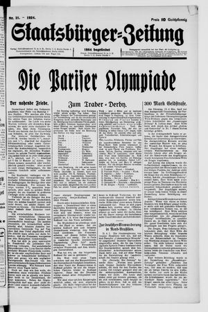 Staatsbürger-Zeitung vom 25.05.1924
