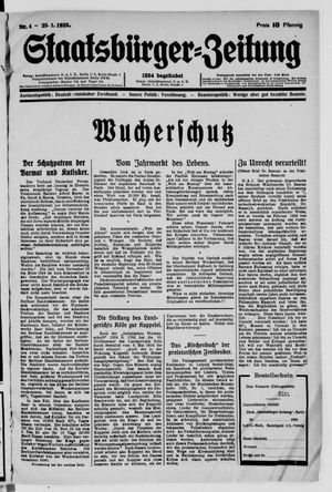 Staatsbürger-Zeitung on Jan 25, 1925