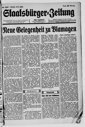 Staatsbürger-Zeitung vom 13.06.1925