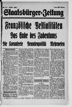 Staatsbürger-Zeitung vom 07.03.1926
