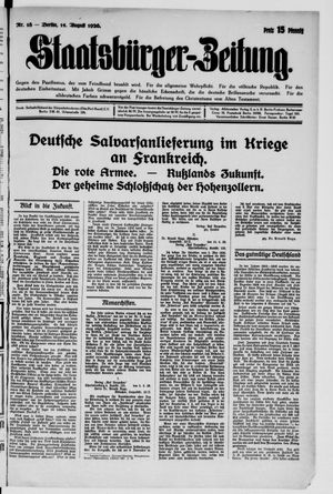 Staatsbürger-Zeitung vom 14.08.1926