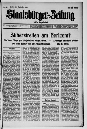 Staatsbürger-Zeitung vom 25.09.1926