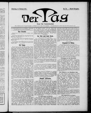 Der Tag on Feb 19, 1901