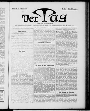 Der Tag vom 20.02.1901