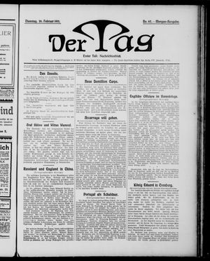 Der Tag vom 26.02.1901