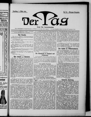 Der Tag vom 05.03.1901