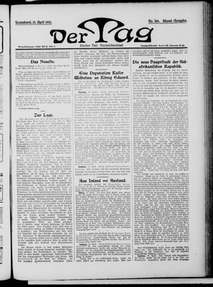 Der Tag vom 13.04.1901