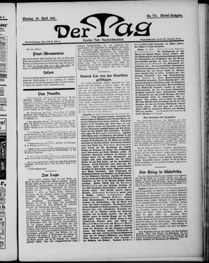Der Tag on Apr 29, 1901