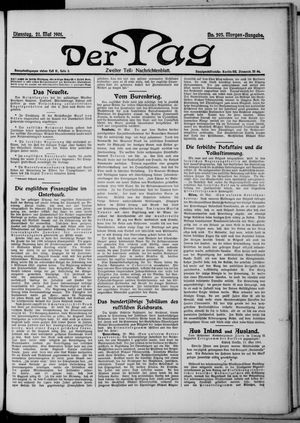 Der Tag vom 21.05.1901