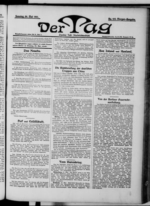 Der Tag vom 26.05.1901