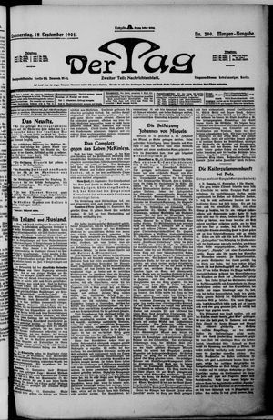 Der Tag vom 12.09.1901