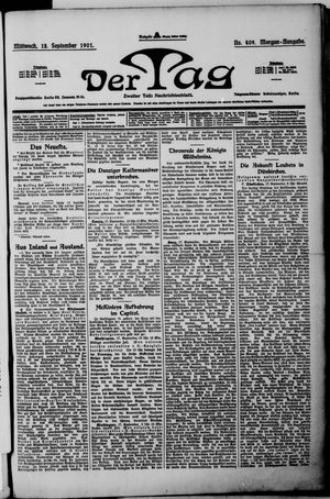 Der Tag vom 18.09.1901