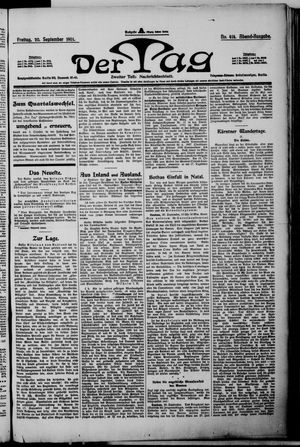Der Tag vom 20.09.1901