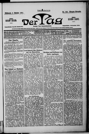 Der Tag vom 09.10.1901