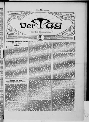 Der Tag vom 13.10.1901