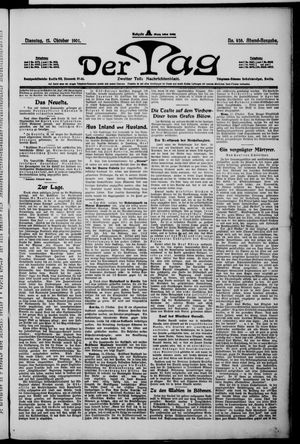Der Tag vom 15.10.1901