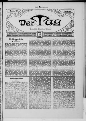 Der Tag vom 16.10.1901