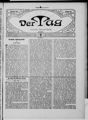 Der Tag vom 19.10.1901
