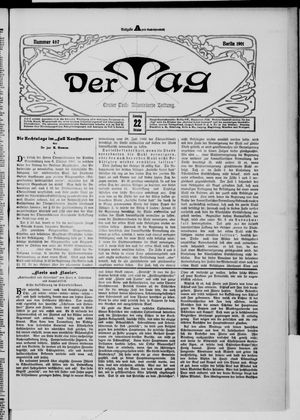Der Tag vom 22.10.1901
