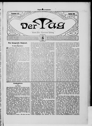Der Tag vom 25.10.1901