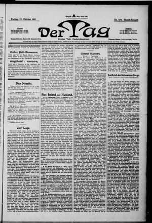 Der Tag vom 25.10.1901